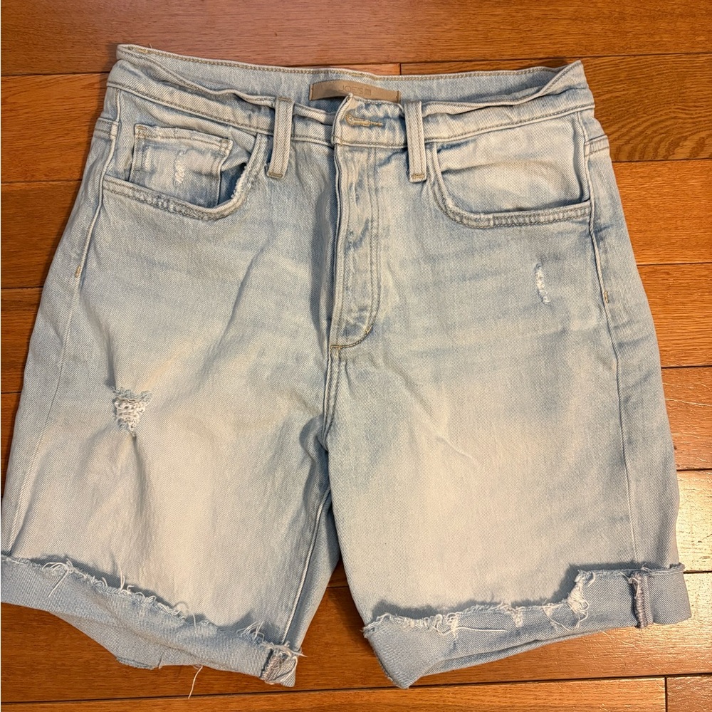 Joe's Jeans Light Wash Distressed Denim Jean Shorts